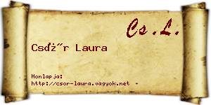 Csór Laura névjegykártya